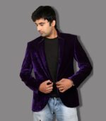 Masterpiece Flaunts A Unique Lapel Purple Designer Blazers