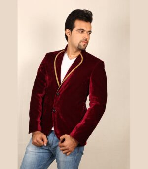 Burgundy Piece Of Marvel Is Induced Burgundy Designer Blazers