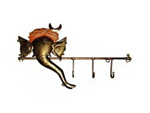 Ganesha Key Hanger 1 Wrought Iron Handicraft Wall Hanging Showpiece