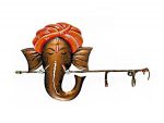 Ganesha Key Hanger 2 Wrought Iron Handicraft Wall Hanging Showpiece