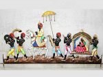 Doli People Wall Hanging Wrought Iron Handicraft Wall Hanging Showpiece