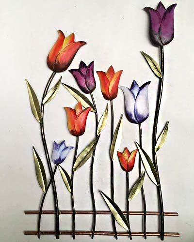Flower Colors Full Wall Hanging Wrought Iron Handicraft Wall Hanging Showpiece