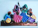 Rajasthani Dansing Couple Wrought Iron Handicraft Wall Hanging Showpiece