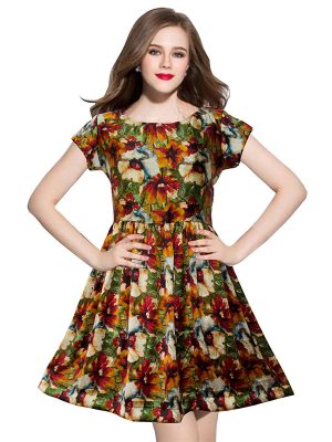 Exclusive Designer Print Dress