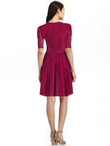 Designer Maroon Dress