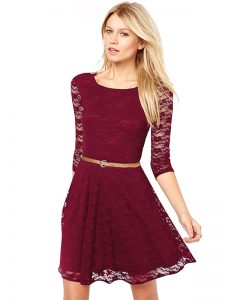 Designer Maroon Dress