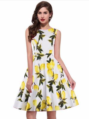 Designer Lemon Yellow Dress