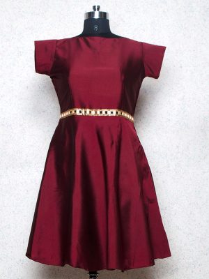 Exclusive Designer Maroon Western Dress