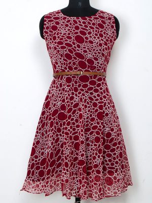 Exclusive Designer Maroon Dress