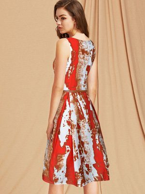Exclusive Designer Vivo Red Dress