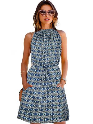 Exclusive Designer Blue And White Dress