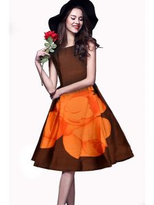 Exclusive Designer Orange Dress