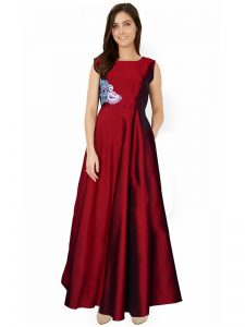 Designer Maroon Gown