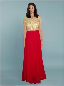 Exclusive Designer Olay Red Gown