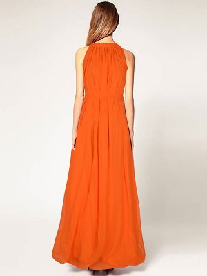 Exclusive Designer Dyna Orange Gown