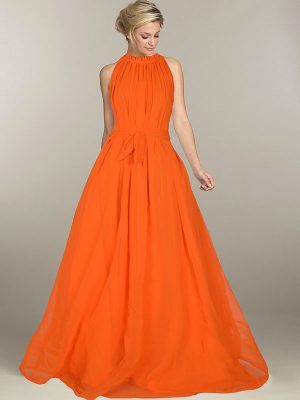 Exclusive Designer Dyna Orange Gown