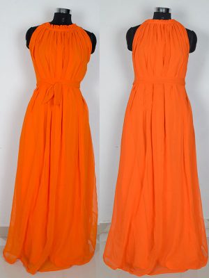 Exclusive Designer Dyna Orange Gown