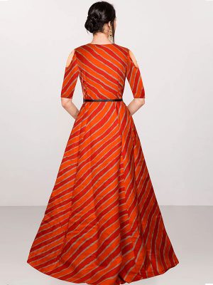 Exclusive Designer Orange Gown