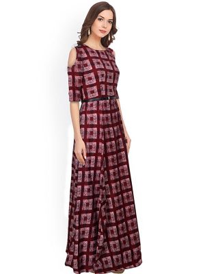 Exclusive Designer Maroon Gown