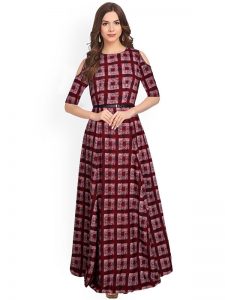 Exclusive Designer Maroon Gown