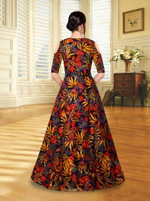 Designer Zorba Orange Gown(Long Dress)