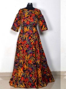 Designer Zorba Orange Gown(Long Dress)