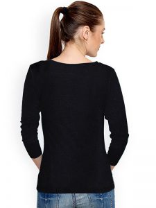 Black Knitting Exclusive Designer Top