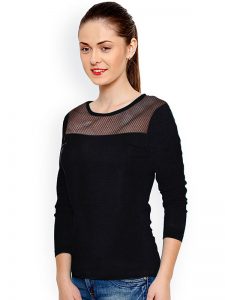 Black Knitting Exclusive Designer Top