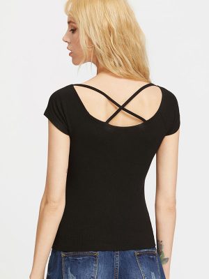 Black Imported Exclusive Designer Top