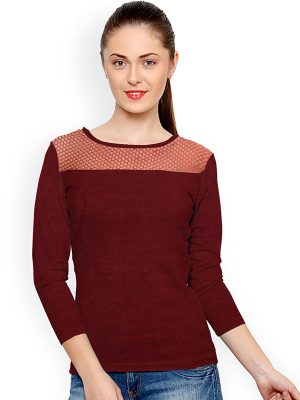 Maroon Knitting Exclusive Designer Top