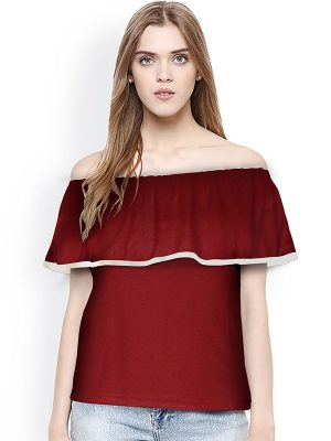 Maroon Knitting Exclusive Designer Top