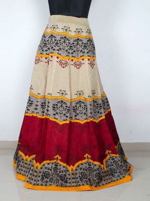 Red Printed Bhagalpuri&Tafeta Exclusive Designer Lehengas