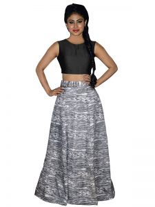 Black Printed Banglory Silk Exclusive Designer Lehengas