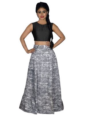 Black Printed Banglory Silk Exclusive Designer Lehengas