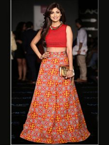 Red Embroidery Banglory Silk Exclusive Designer Lehengas