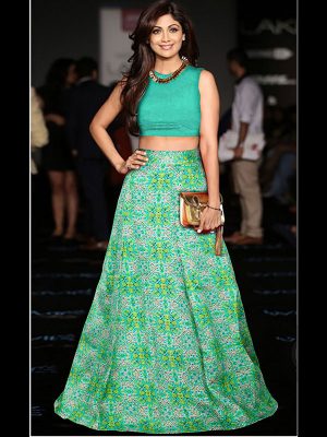 Green Embroidery Banglory Silk Exclusive Designer Lehengas