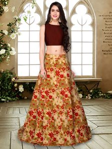 Maroon Printed Banglory Silk Exclusive Designer Lehengas