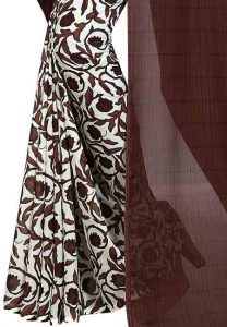 Half Coffee Printed Special Georgette Sarees With Blouse