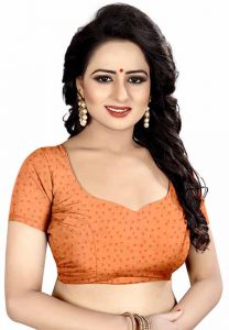 Orange Kudi Printed Special Georgette Sarees With Blouse