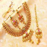 Splendid Multi-Color Kundan Antique Semi Bridal Set