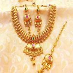 Splendid Multi-Color Kundan Antique Semi Bridal Set