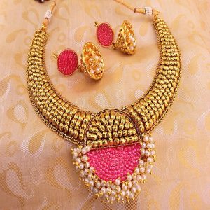 Amazing Pink Antique Necklace Set