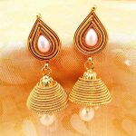 Lovely White Metallic Jhumkas