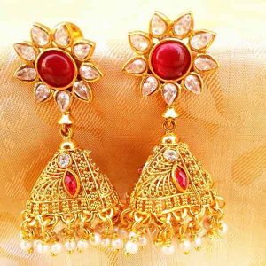 Amazing Pink Jhumkas