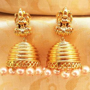 Designer Laxmi Temple Jhumkas