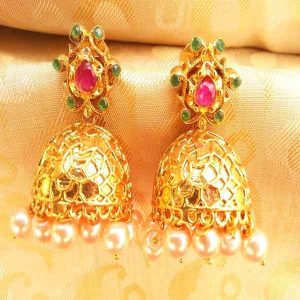 Multi-Color Antique Jhumkas