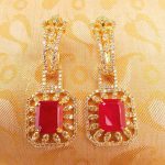 Lovely Ruby & AD Designer Earrings