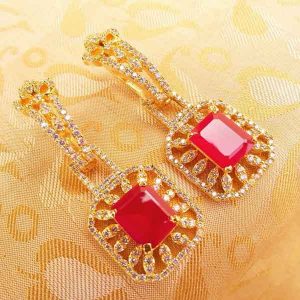 Lovely Ruby & AD Designer Earrings