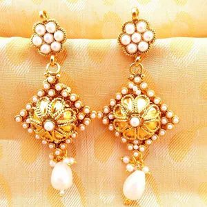 White Kemp Earrings