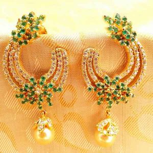 Green AD Designer Earrings